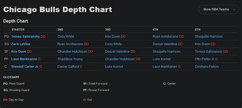 bulls depth chart 2023